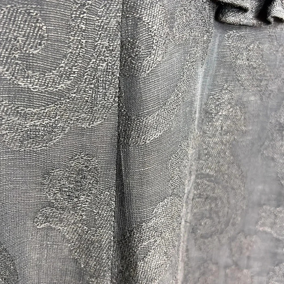 TIBI New York 100% Linen Floral Damask Ruffle Snap Button Sleeveless Dress - Picture 7 of 12